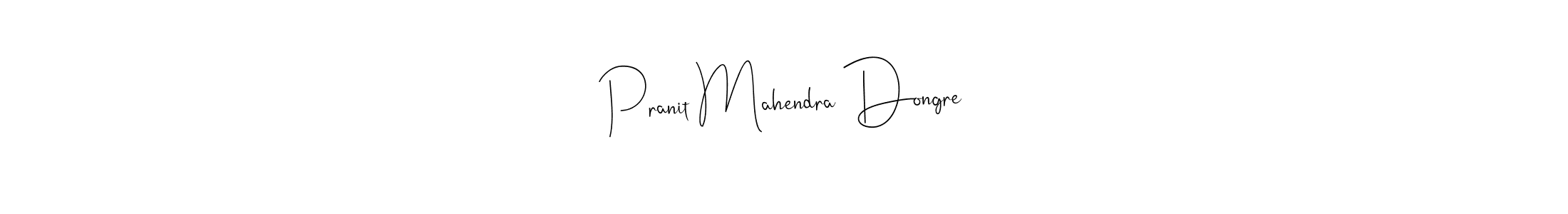 The best way (Andilay-7BmLP) to make a short signature is to pick only two or three words in your name. The name Pranit Mahendra Dongre include a total of six letters. For converting this name. Pranit Mahendra Dongre signature style 4 images and pictures png