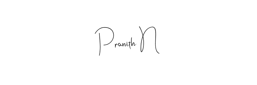 Make a beautiful signature design for name Pranith N. Use this online signature maker to create a handwritten signature for free. Pranith N signature style 4 images and pictures png