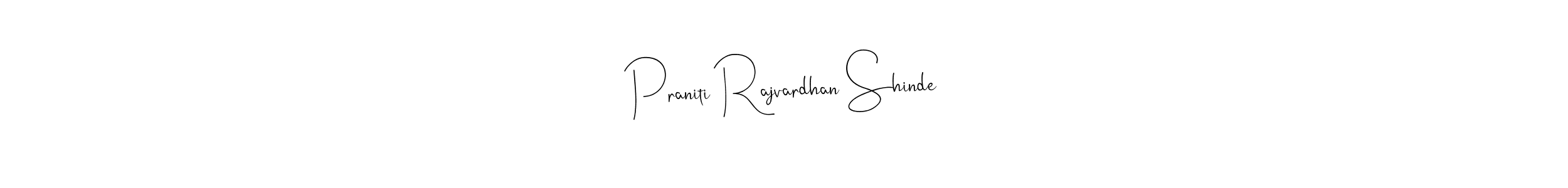 Create a beautiful signature design for name Praniti Rajvardhan Shinde. With this signature (Andilay-7BmLP) fonts, you can make a handwritten signature for free. Praniti Rajvardhan Shinde signature style 4 images and pictures png
