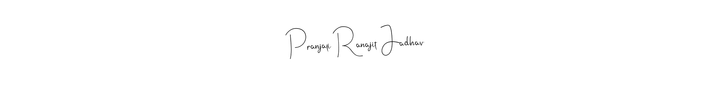 if you are searching for the best signature style for your name Pranjali Ranajit Jadhav. so please give up your signature search. here we have designed multiple signature styles  using Andilay-7BmLP. Pranjali Ranajit Jadhav signature style 4 images and pictures png