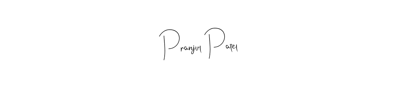 Andilay-7BmLP is a professional signature style that is perfect for those who want to add a touch of class to their signature. It is also a great choice for those who want to make their signature more unique. Get Pranjul Patel name to fancy signature for free. Pranjul Patel signature style 4 images and pictures png