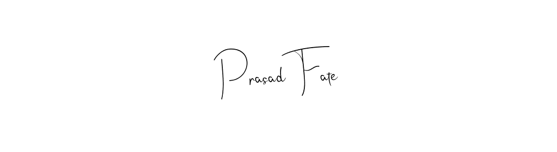 How to make Prasad Fate name signature. Use Andilay-7BmLP style for creating short signs online. This is the latest handwritten sign. Prasad Fate signature style 4 images and pictures png