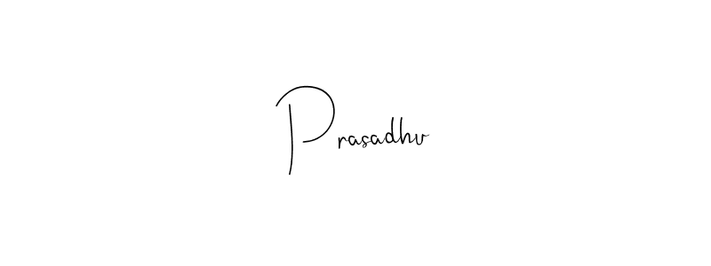 How to make Prasadhu name signature. Use Andilay-7BmLP style for creating short signs online. This is the latest handwritten sign. Prasadhu signature style 4 images and pictures png