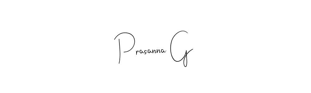 Make a beautiful signature design for name Prasanna G. With this signature (Andilay-7BmLP) style, you can create a handwritten signature for free. Prasanna G signature style 4 images and pictures png