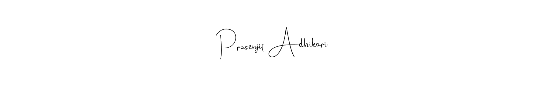Andilay-7BmLP is a professional signature style that is perfect for those who want to add a touch of class to their signature. It is also a great choice for those who want to make their signature more unique. Get Prasenjit Adhikari name to fancy signature for free. Prasenjit Adhikari signature style 4 images and pictures png