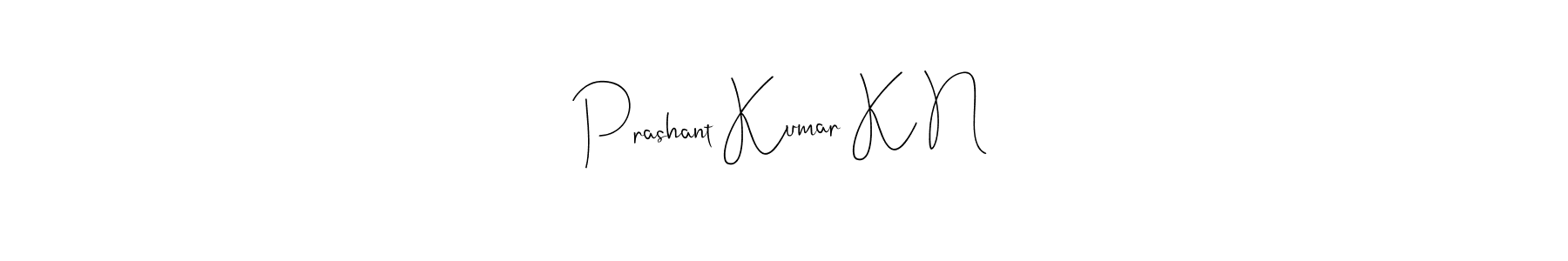 The best way (Andilay-7BmLP) to make a short signature is to pick only two or three words in your name. The name Prashant Kumar K N include a total of six letters. For converting this name. Prashant Kumar K N signature style 4 images and pictures png