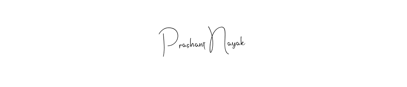 How to make Prashant Nayak name signature. Use Andilay-7BmLP style for creating short signs online. This is the latest handwritten sign. Prashant Nayak signature style 4 images and pictures png