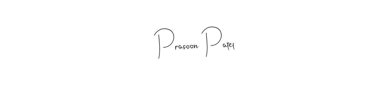 You should practise on your own different ways (Andilay-7BmLP) to write your name (Prasoon Patel) in signature. don't let someone else do it for you. Prasoon Patel signature style 4 images and pictures png