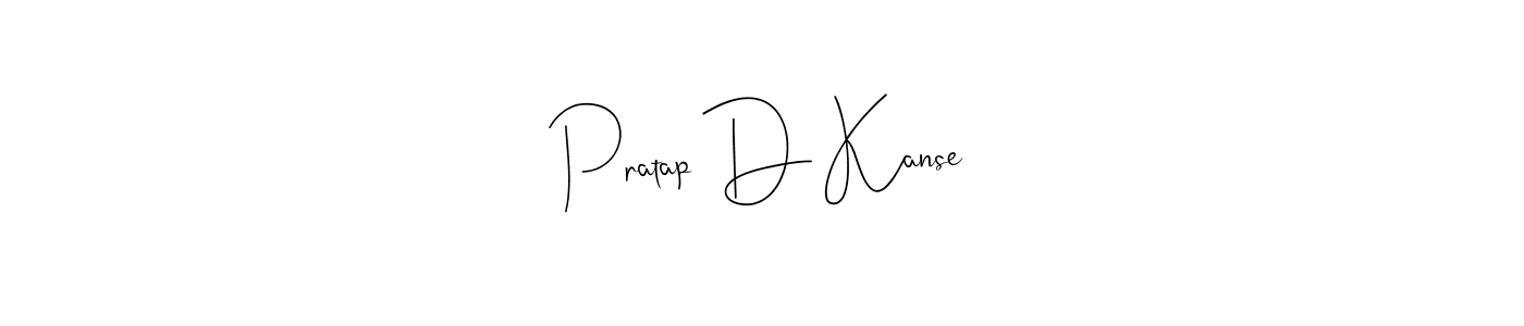 It looks lik you need a new signature style for name Pratap D Kanse. Design unique handwritten (Andilay-7BmLP) signature with our free signature maker in just a few clicks. Pratap D Kanse signature style 4 images and pictures png