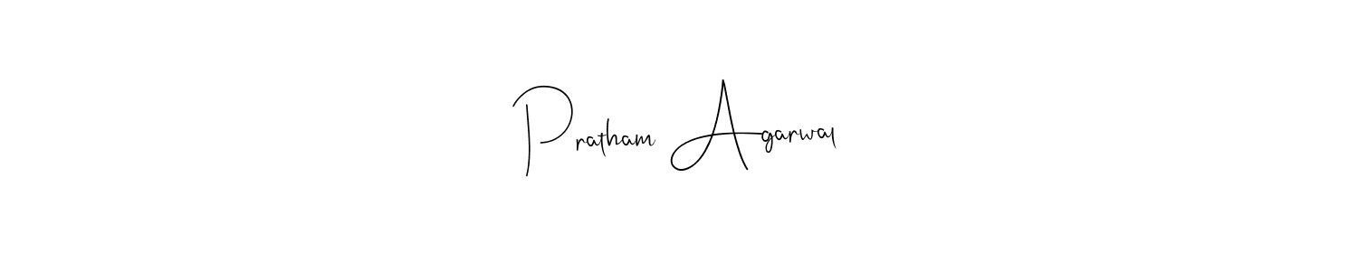 if you are searching for the best signature style for your name Pratham Agarwal. so please give up your signature search. here we have designed multiple signature styles  using Andilay-7BmLP. Pratham Agarwal signature style 4 images and pictures png