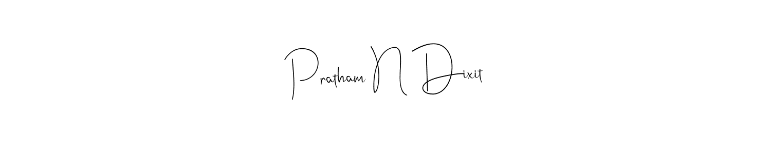 You should practise on your own different ways (Andilay-7BmLP) to write your name (Pratham N Dixit) in signature. don't let someone else do it for you. Pratham N Dixit signature style 4 images and pictures png