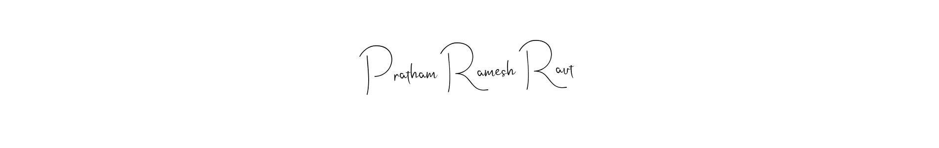 Similarly Andilay-7BmLP is the best handwritten signature design. Signature creator online .You can use it as an online autograph creator for name Pratham Ramesh Raut. Pratham Ramesh Raut signature style 4 images and pictures png