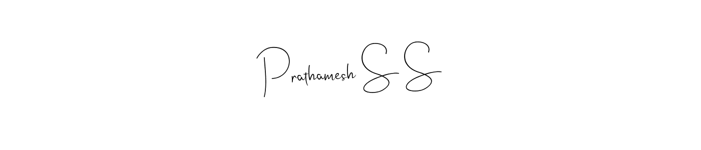 if you are searching for the best signature style for your name Prathamesh S S. so please give up your signature search. here we have designed multiple signature styles  using Andilay-7BmLP. Prathamesh S S signature style 4 images and pictures png