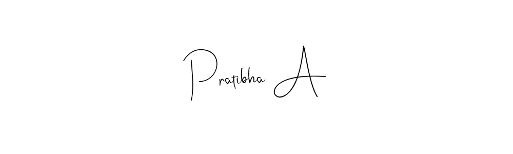 Also You can easily find your signature by using the search form. We will create Pratibha A name handwritten signature images for you free of cost using Andilay-7BmLP sign style. Pratibha A signature style 4 images and pictures png