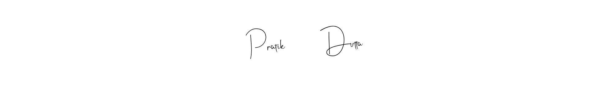 Make a beautiful signature design for name Pratik         Dutta. With this signature (Andilay-7BmLP) style, you can create a handwritten signature for free. Pratik         Dutta signature style 4 images and pictures png