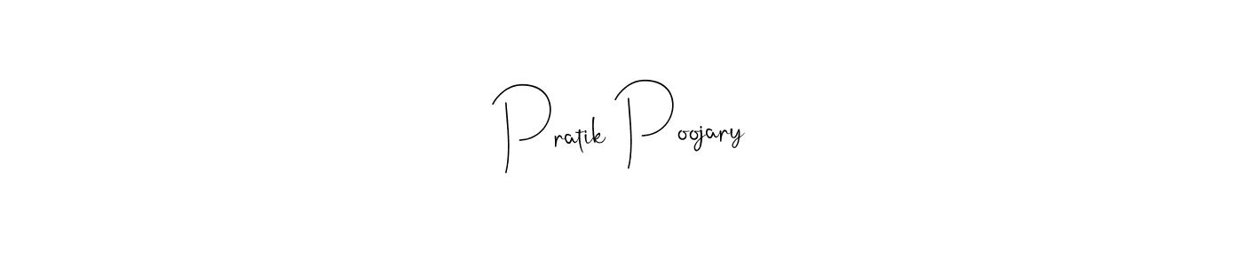 Design your own signature with our free online signature maker. With this signature software, you can create a handwritten (Andilay-7BmLP) signature for name Pratik Poojary. Pratik Poojary signature style 4 images and pictures png