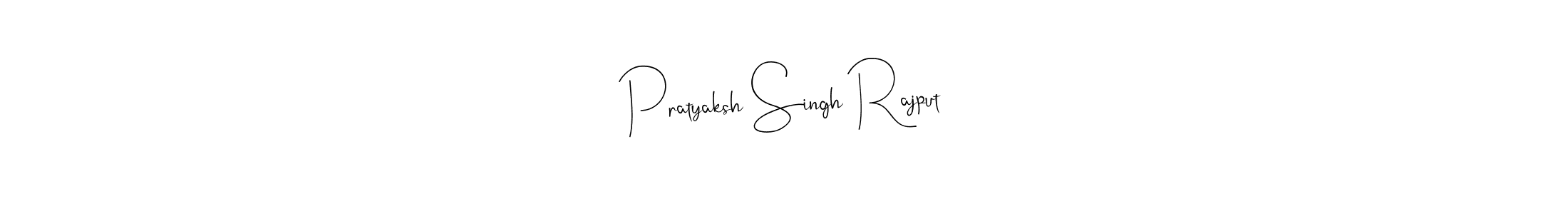 Andilay-7BmLP is a professional signature style that is perfect for those who want to add a touch of class to their signature. It is also a great choice for those who want to make their signature more unique. Get Pratyaksh Singh Rajput name to fancy signature for free. Pratyaksh Singh Rajput signature style 4 images and pictures png