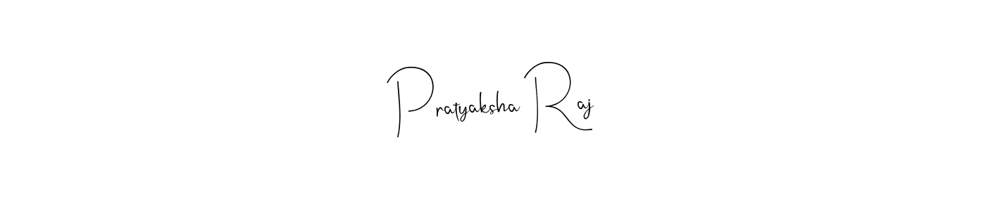 Make a beautiful signature design for name Pratyaksha Raj. With this signature (Andilay-7BmLP) style, you can create a handwritten signature for free. Pratyaksha Raj signature style 4 images and pictures png