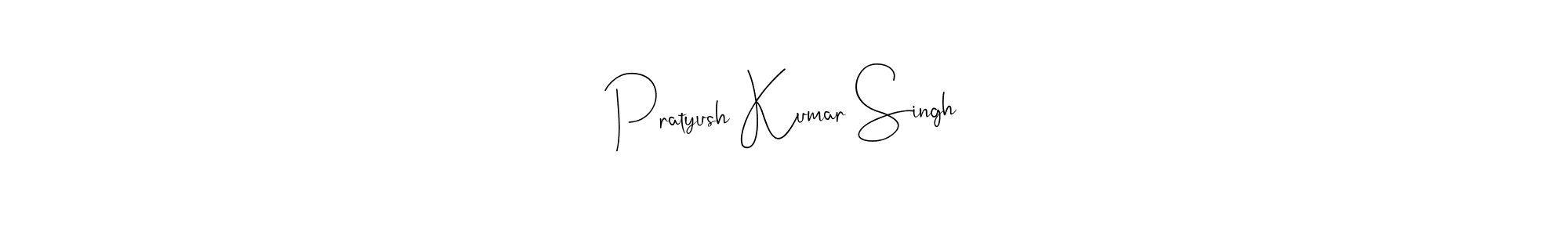 How to make Pratyush Kumar Singh name signature. Use Andilay-7BmLP style for creating short signs online. This is the latest handwritten sign. Pratyush Kumar Singh signature style 4 images and pictures png