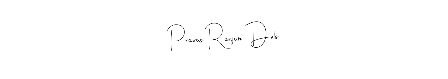 if you are searching for the best signature style for your name Pravas Ranjan Deb. so please give up your signature search. here we have designed multiple signature styles  using Andilay-7BmLP. Pravas Ranjan Deb signature style 4 images and pictures png