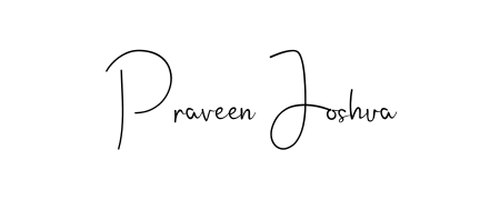 A sleek calligraphic signature for name Praveen Joshua utilizing Andilay-7BmLP styling. Great for adding personal signatures to photos and art. Praveen Joshua signature style 4 images and pictures png