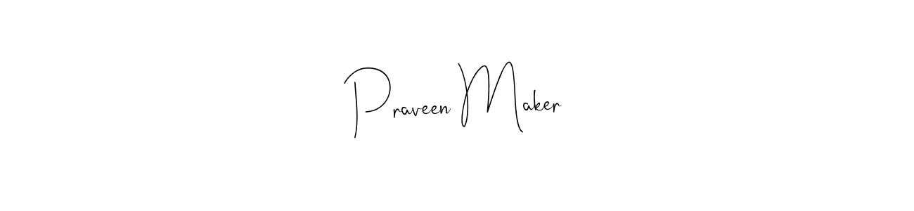 The best way (Andilay-7BmLP) to make a short signature is to pick only two or three words in your name. The name Praveen Maker include a total of six letters. For converting this name. Praveen Maker signature style 4 images and pictures png