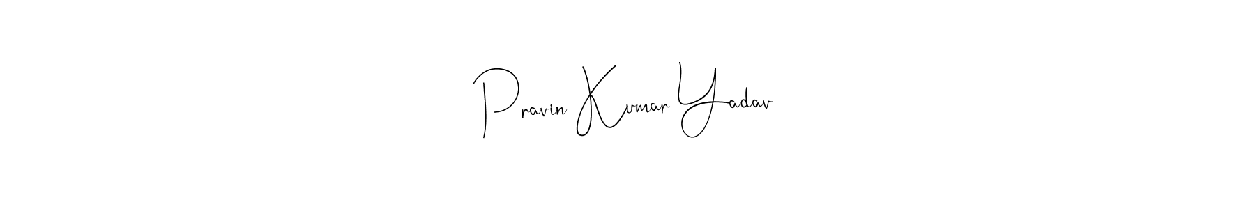 You should practise on your own different ways (Andilay-7BmLP) to write your name (Pravin Kumar Yadav) in signature. don't let someone else do it for you. Pravin Kumar Yadav signature style 4 images and pictures png