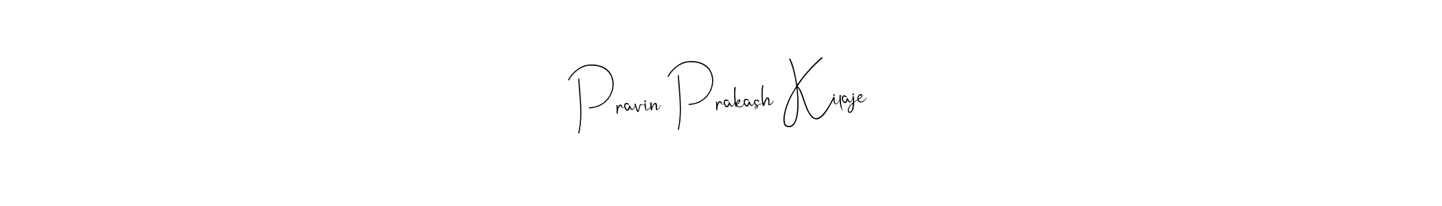 Andilay-7BmLP is a professional signature style that is perfect for those who want to add a touch of class to their signature. It is also a great choice for those who want to make their signature more unique. Get Pravin Prakash Kilaje name to fancy signature for free. Pravin Prakash Kilaje signature style 4 images and pictures png