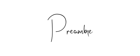 A stylish, flowing autograph style designed for name Preamble using Andilay-7BmLP typography. Perfect for digital creative projects. Preamble signature style 4 images and pictures png