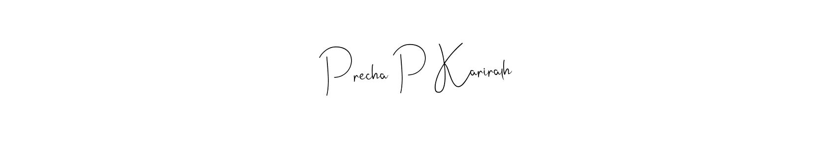 Make a beautiful signature design for name Precha P Kariralh. Use this online signature maker to create a handwritten signature for free. Precha P Kariralh signature style 4 images and pictures png