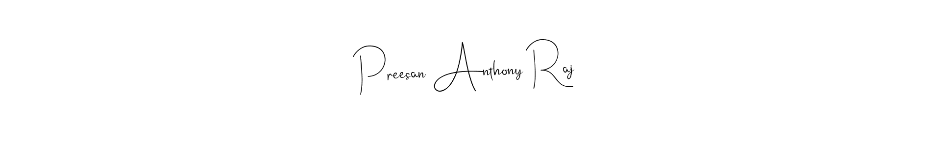 You can use this online signature creator to create a handwritten signature for the name Preesan Anthony Raj. This is the best online autograph maker. Preesan Anthony Raj signature style 4 images and pictures png