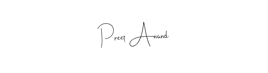 Design your own signature with our free online signature maker. With this signature software, you can create a handwritten (Andilay-7BmLP) signature for name Preet Anand. Preet Anand signature style 4 images and pictures png