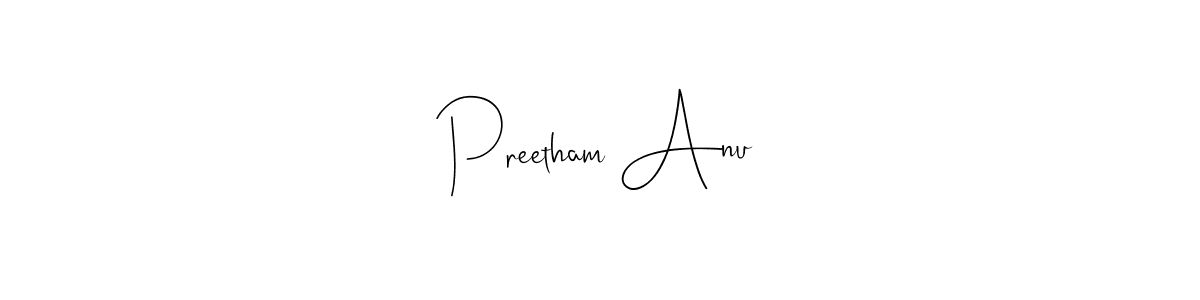 The best way (Andilay-7BmLP) to make a short signature is to pick only two or three words in your name. The name Preetham Anu include a total of six letters. For converting this name. Preetham Anu signature style 4 images and pictures png