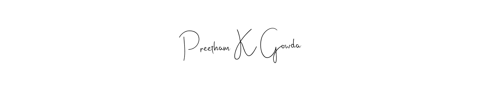 Make a beautiful signature design for name Preetham K Gowda. Use this online signature maker to create a handwritten signature for free. Preetham K Gowda signature style 4 images and pictures png