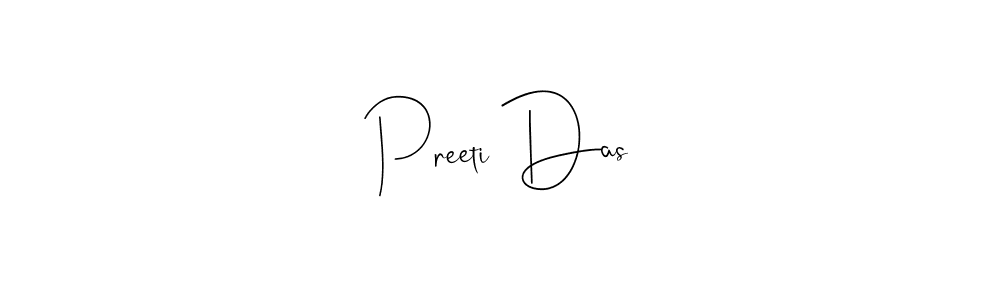 How to make Preeti Das name signature. Use Andilay-7BmLP style for creating short signs online. This is the latest handwritten sign. Preeti Das signature style 4 images and pictures png