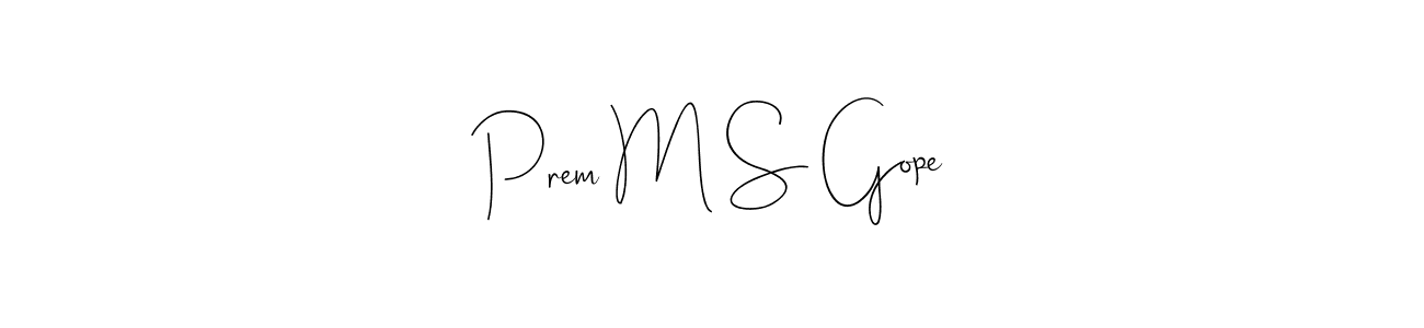 Andilay-7BmLP is a professional signature style that is perfect for those who want to add a touch of class to their signature. It is also a great choice for those who want to make their signature more unique. Get Prem M S Gope name to fancy signature for free. Prem M S Gope signature style 4 images and pictures png
