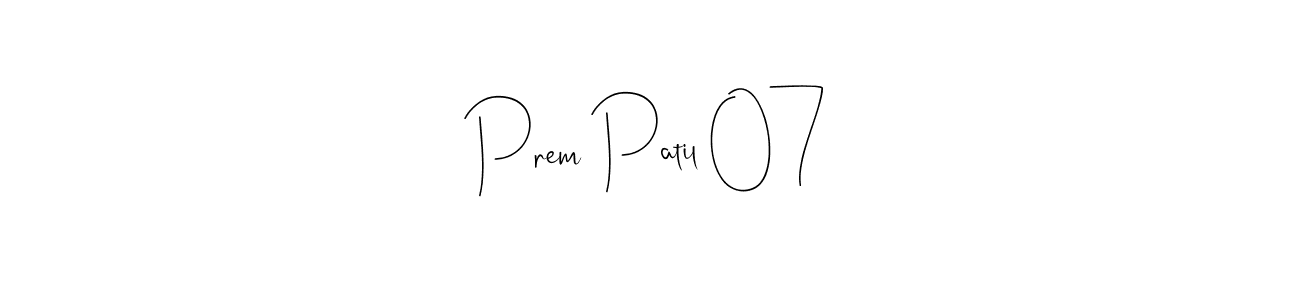 Make a beautiful signature design for name Prem Patil 07. Use this online signature maker to create a handwritten signature for free. Prem Patil 07 signature style 4 images and pictures png