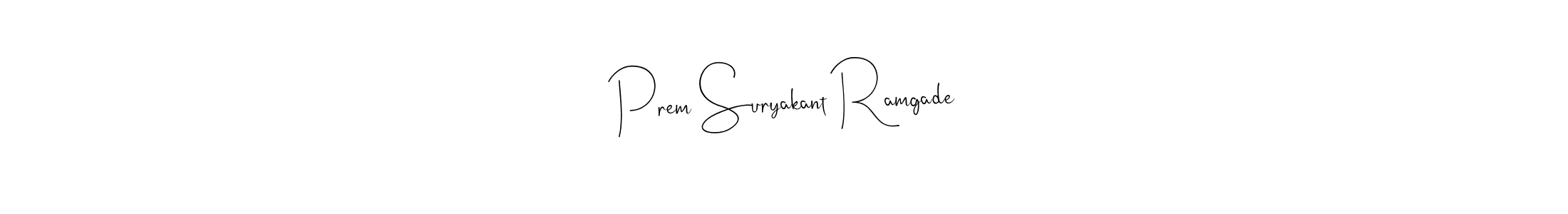 Make a beautiful signature design for name Prem Suryakant Ramgade. Use this online signature maker to create a handwritten signature for free. Prem Suryakant Ramgade signature style 4 images and pictures png