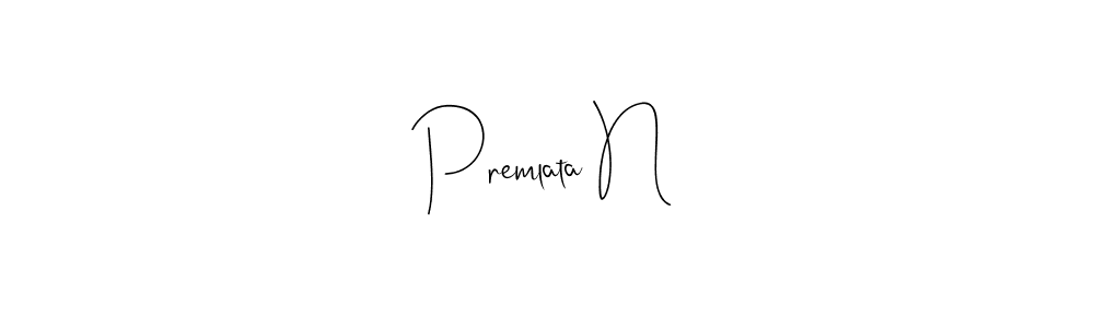 Make a beautiful signature design for name Premlata N. With this signature (Andilay-7BmLP) style, you can create a handwritten signature for free. Premlata N signature style 4 images and pictures png