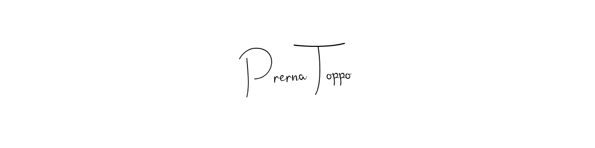 The best way (Andilay-7BmLP) to make a short signature is to pick only two or three words in your name. The name Prerna Toppo include a total of six letters. For converting this name. Prerna Toppo signature style 4 images and pictures png