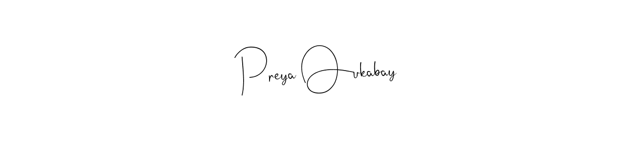 Use a signature maker to create a handwritten signature online. With this signature software, you can design (Andilay-7BmLP) your own signature for name Preya Oukabay. Preya Oukabay signature style 4 images and pictures png