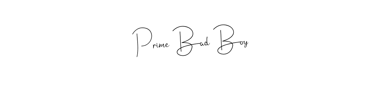 Use a signature maker to create a handwritten signature online. With this signature software, you can design (Andilay-7BmLP) your own signature for name Prime Bad Boy. Prime Bad Boy signature style 4 images and pictures png