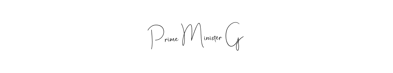 Use a signature maker to create a handwritten signature online. With this signature software, you can design (Andilay-7BmLP) your own signature for name Prime Minister G. Prime Minister G signature style 4 images and pictures png