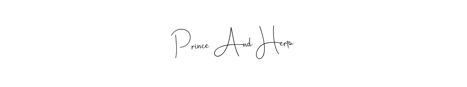 Use a signature maker to create a handwritten signature online. With this signature software, you can design (Andilay-7BmLP) your own signature for name Prince And Herta. Prince And Herta signature style 4 images and pictures png
