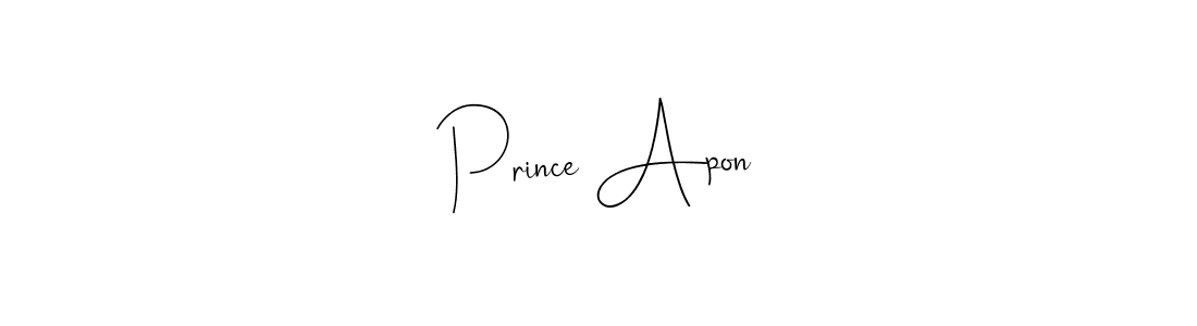 Make a beautiful signature design for name Prince Apon. With this signature (Andilay-7BmLP) style, you can create a handwritten signature for free. Prince Apon signature style 4 images and pictures png