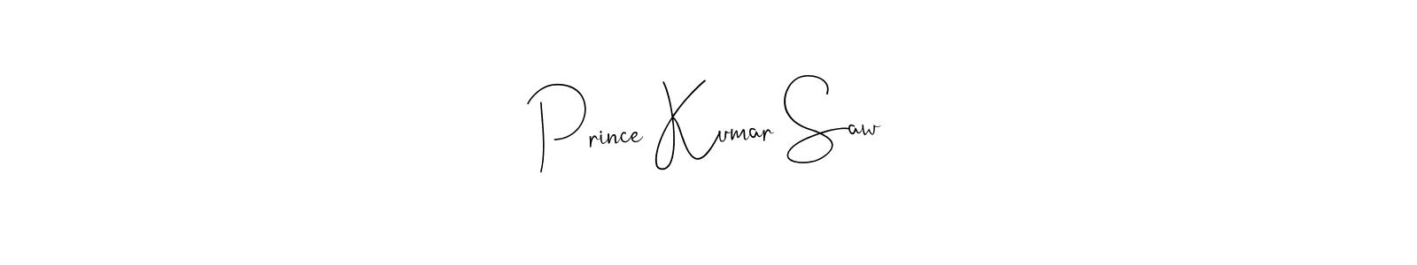 How to make Prince Kumar Saw name signature. Use Andilay-7BmLP style for creating short signs online. This is the latest handwritten sign. Prince Kumar Saw signature style 4 images and pictures png