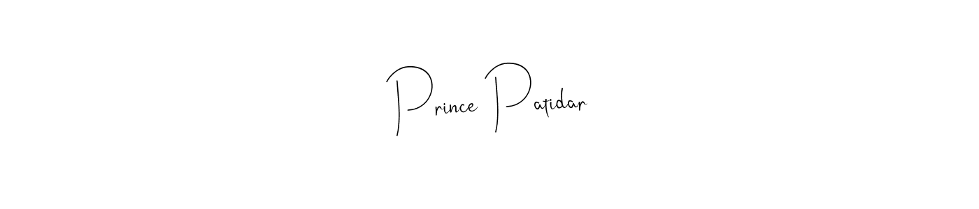 Also we have Prince Patidar name is the best signature style. Create professional handwritten signature collection using Andilay-7BmLP autograph style. Prince Patidar signature style 4 images and pictures png