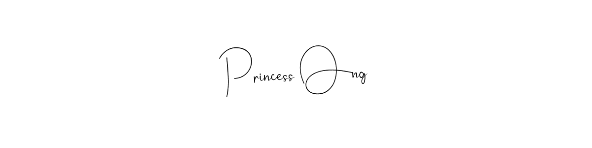 You should practise on your own different ways (Andilay-7BmLP) to write your name (Princess Ong) in signature. don't let someone else do it for you. Princess Ong signature style 4 images and pictures png