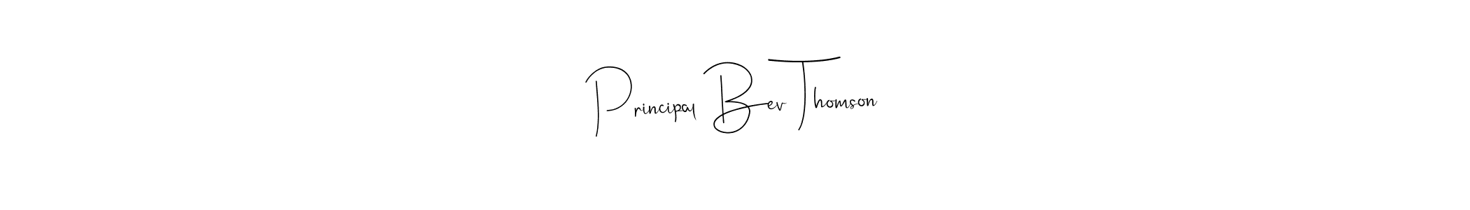 Similarly Andilay-7BmLP is the best handwritten signature design. Signature creator online .You can use it as an online autograph creator for name Principal Bev Thomson. Principal Bev Thomson signature style 4 images and pictures png