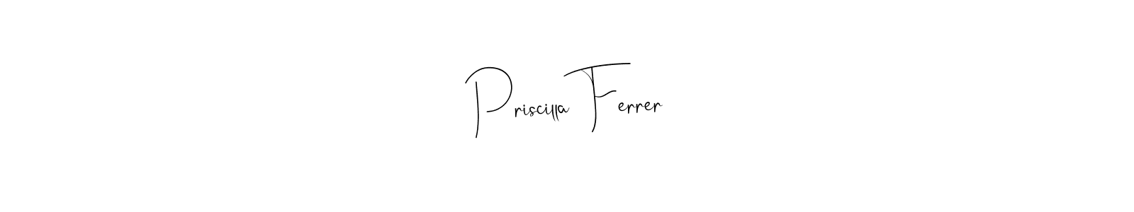 The best way (Andilay-7BmLP) to make a short signature is to pick only two or three words in your name. The name Priscilla Ferrer include a total of six letters. For converting this name. Priscilla Ferrer signature style 4 images and pictures png